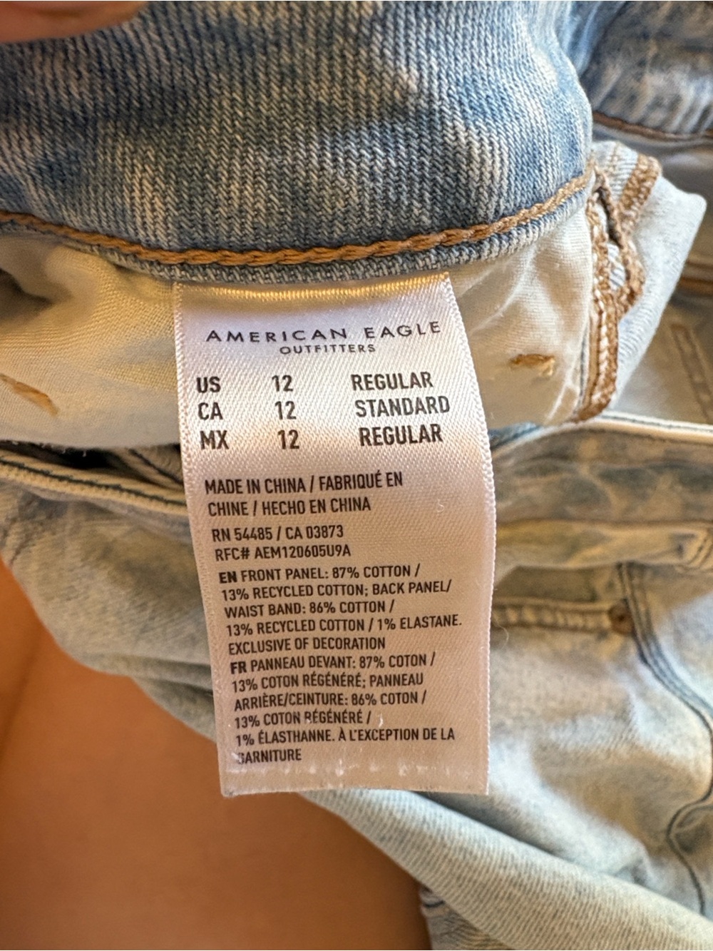 American Eagle Pale Blue High-Rise Jeans - Picture 5 of 5